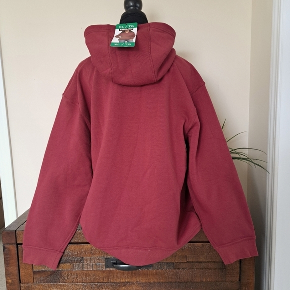 Kirkland Signature Hoodie Pullover Heavyweight Sweatshirt Red Women's XL - Picture 8 of 16